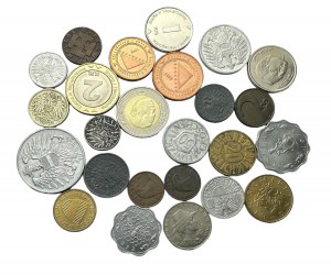 Lot de 25 pièces de différents types et années Autriche, Malte, Bosnie, Maroc