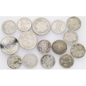 Lot von 15 Münzen Niederlande Indonesien Silber 1/10 &amp; 1/4 Gulden