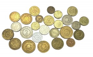 Lotto di 26 monete di diverso tipo e anno Jugoslavia