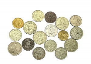 Lot of 17 coins diferent type and years Bulgaria