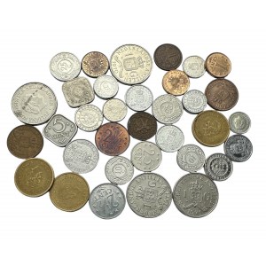 Lot von 34 Münzen verschiedener Art und Jahre Niederlande Anttilen