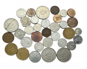 Lot of 34 coins diferent type and years Netherlands Anttilen