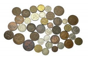 Lot of 40 coins diferent type and years Great Britain