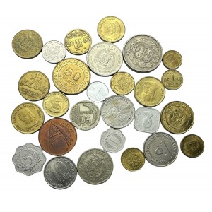 Lotto di 27 monete di diverso tipo e anno Perù, ecc.