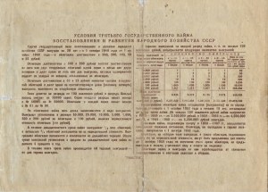 Sovietsky zväz Záväzky 50 rubľov 1948 č. 12 séria 048113