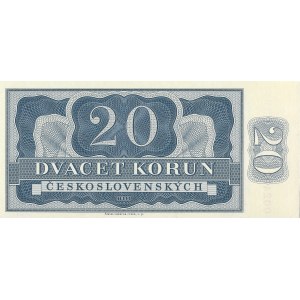 Czechoslovakia Unreleased 20 Kčs 1953 edition 2023 No.002452