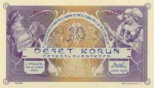 Tchécoslovaquie Nouveau tirage 10 Kčs 1919 édition 2022 Ville d'Ivančice