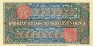 Československo Novotlač 50 Kčs 1922 vydanie 2022 SSN Košice