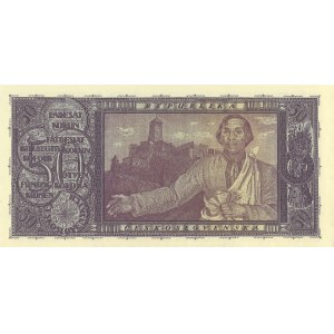 Czechoslovakia New print 50 Kčs 1922 edition 2022 SSN Košice