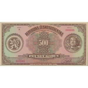 Československo Novotlač 500 Kčs 1923 vydanie 2023 SSN Košice