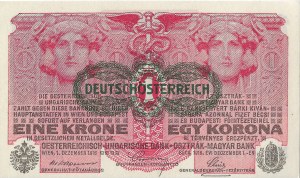 RAKÚSKO MAĎARSKO 1 koruna 1916 známka pre DEUTSCHÖSTERRREICH 1634 č. 471593