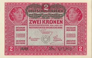 Republik DEUTSCH-ÖSTERREICH 2 Kronen 1917 Briefmarke DEUTSCHÖSTERRREICH 1649 Nr.187363