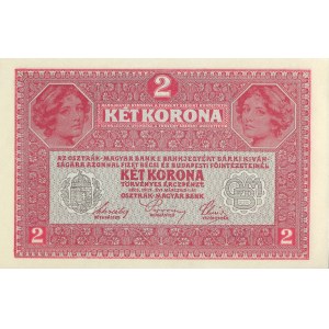 République d'ALLEMAGNE-AUTRICHE 2 couronnes 1917 timbre DEUTSCHÖSTERRREICH 1649 No.187363