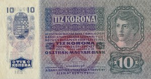 Republik DEUTSCH-ÖSTERREICH 10 Kronen 1915 Briefmarke DEUTSCHÖSTERRREICH 1231 Nr.630594