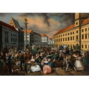 Jan Klarecki (19. Jahrhundert), Entführung von Kindern von Teilnehmern des Novemberaufstands vor dem Königsschloss in Warschau 1831
