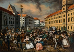 Jan Klarecki (XIX secolo), rapimento dei figli dei partecipanti alla Rivolta di Novembre davanti al Castello Reale di Varsavia nel 1831
