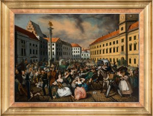 Jan Klarecki (19th century), Kidnapping of children of participants in the November Uprising in front of the Royal Castle in Warsaw in 1831