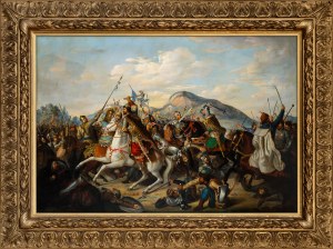 Artista non specificato (XVIII/XIX secolo), Scena di battaglia