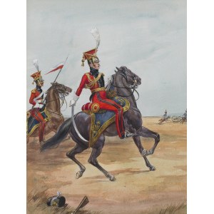 Unbekannter Künstler (19. Jahrhundert), 2. Regiment der Cheval Legers-Lanzenreiter der kaiserlichen Garde, l. 1807-1814