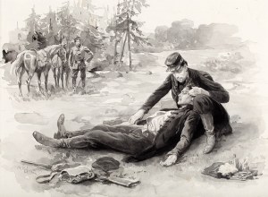 Stanisław Rejchan (1858 Lwów - 1919 Kraków), insorto ferito