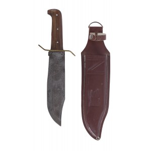 Bowie hunting knife with scabbard