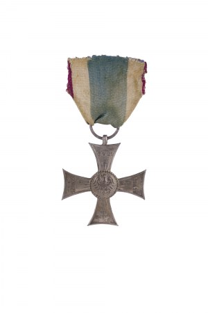 Cross on the Silesian Ribbon of Valor and Merit.