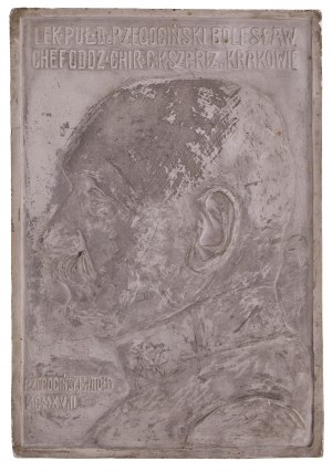 Witold Rzegociński (1883-1969 Cracovie), Placard avec le buste du colonel Bolesław Rzegociński, 1918.