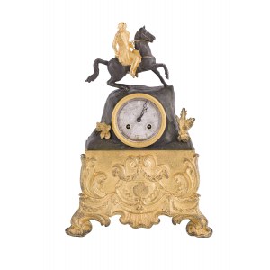 Mantel clock with figure of Napoleon on horseback