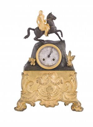 Orologio da tavolo con figura di Napoleone a cavallo