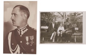 Photographies du capitaine Jerzy Anders et de la femme de Traeger avec leur fils et le capitaine Anders