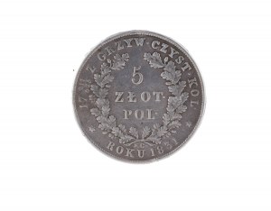 5 Polish zlotys, 1831.