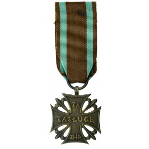 Krzyż harcerskiego odznaczenia honorowego „Za Zasługę”. Brązowy. (320)