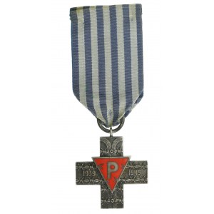 Volksrepublik Polen, Auschwitz-Kreuz mit Ausweis von 1989 (321)