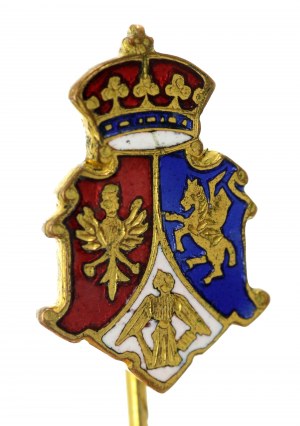 Patriotic badge, three-field coat of arms (610)