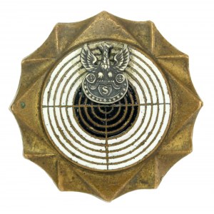 II RP, bronzový strelecký odznak. Smaltovaná verzia (617)