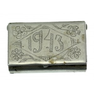 Soldier's cigarette box, so-called trench art, 1943 (637)