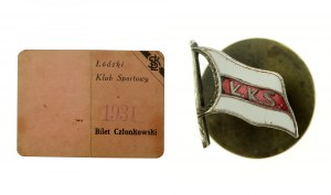 II RP, Odznak Lodžského sportovního klubu s průkazem, 1931 (732)