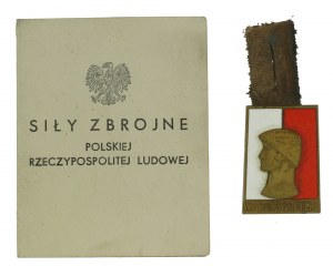 Volksrepublik Polen, Abzeichen des vorbildlichen Soldaten, zusammen mit Urkunde 1963 (562)