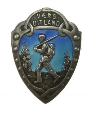 Silver Norwegian military marching badge (740)