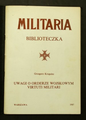 Krogulec G. - Poznámky k vojenskému rádu Virtuti Militari, W-wa 1987 (338)