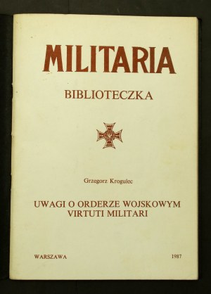 Krogulec G. - Notes sur l'ordre militaire de Virtuti Militari, W-wa 1987 (338)