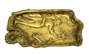 Business card tray, Adam and Eve. Art Nouveau. (8)