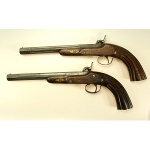 Pár súbojových pištolí v tvare čiapky, 19. storočie (219)