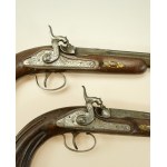 Paire de pistolets de duel en forme de capuchon, 19ème siècle (219)