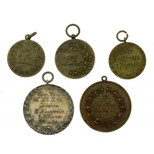 II RP, set of shooting medals, Kielce 1928-1929 Total 5 pcs. (211)