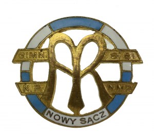 II RP, insigne de béret du Gymnase des Sœurs de la N.P. N.M.P., Nowy Sącz (655)
