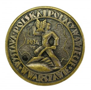 Deuxième République, insigne Exposition Pologne et Polonais dans le monde 1934, Reising (665)