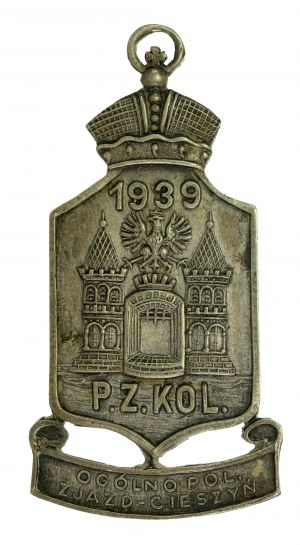 II RP, żeton Polski Związek Kolarski, Ogólnopolski Zjazd - Cieszyn 1939 (672)