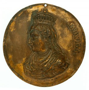Medailon Královna Hedvika od Mintera. Starý galvan (363)
