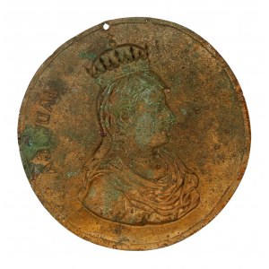 Medalion Królowa Jadwiga wg. Mintera. Stary galwan (363)